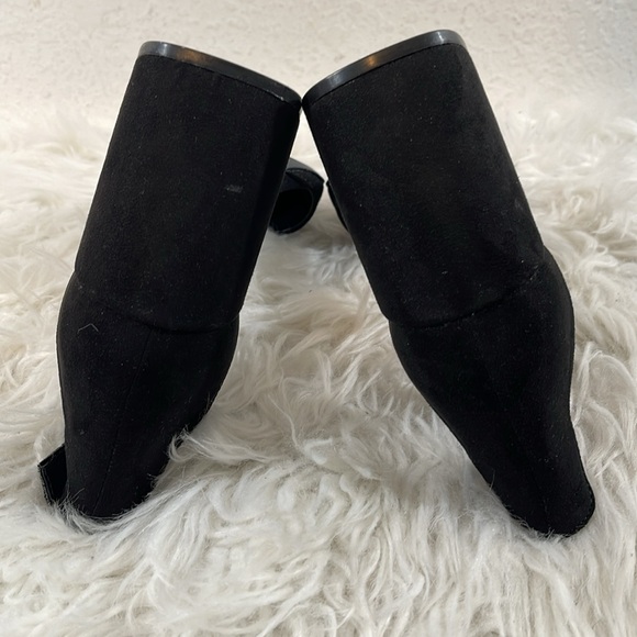 LULUS Ellarose Black Suede Ankle Strap Chunky Heels Size 8.5 NEW - Picture 10 of 16